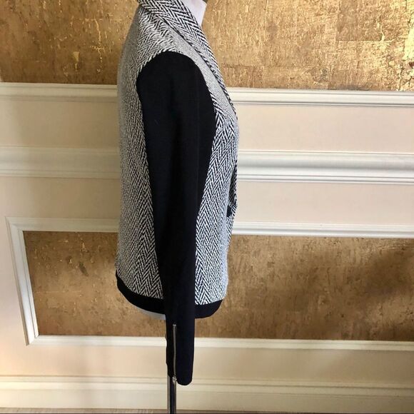 Liquid New York black ivory patterned blazer 4 - Picture 4 of 8